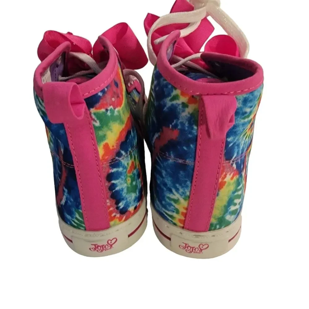 Nickelodeon JoJo Siwa Tie Dye High Top Bow Tennis Shoes New Size 3